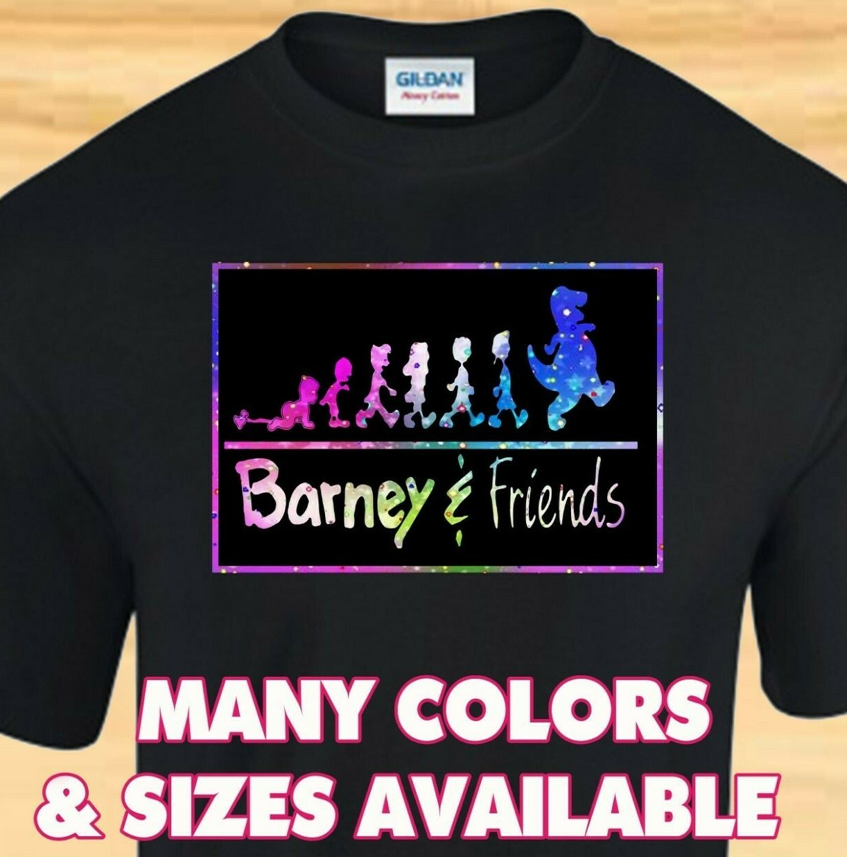 BARNEY & FRIENDS - BJ & Baby Bop Dinosaur CUSTOM T-SHIRT - Adult, Child, Toddler gallery