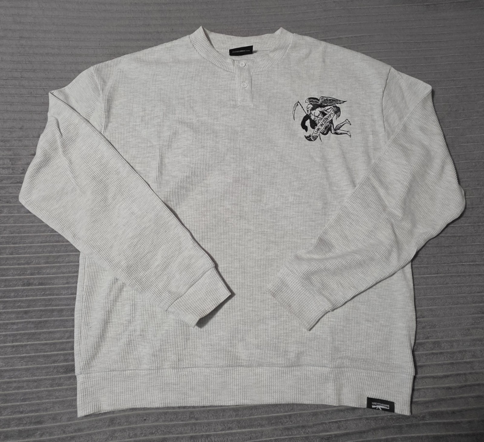 $uicideboy$ Grey G59 Patched Henley SIZE L gallery