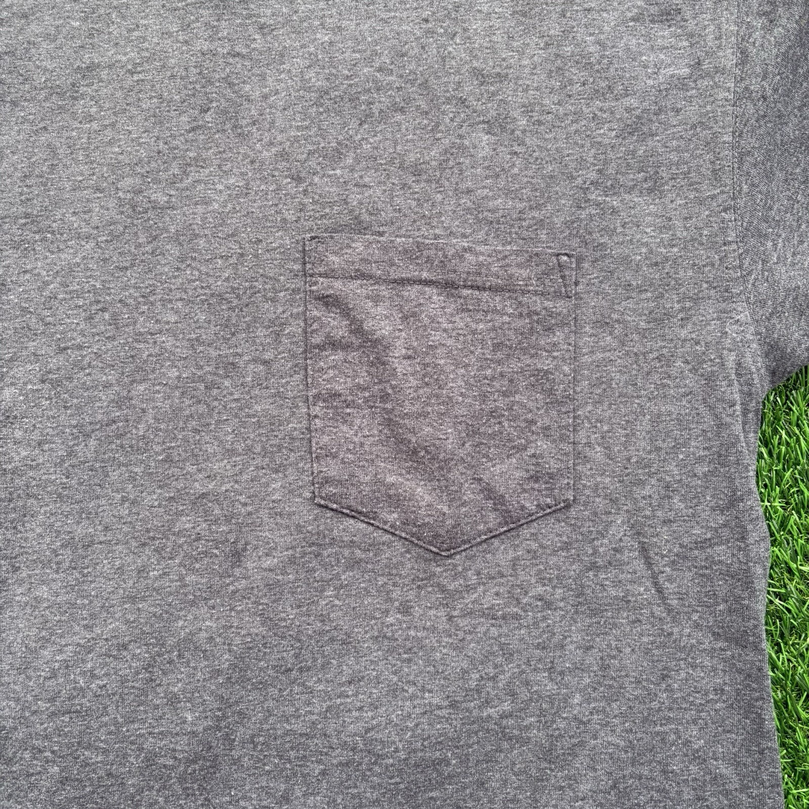 VTG 90’s Russell Athletic Pro Cotton Heavyweight Pocket Tee Blank Gray Men’s M gallery