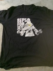 Broscience(Dom Mazzetti) Reps for Jesus Xl T Shirt Black Short Sleeve Men’s Size