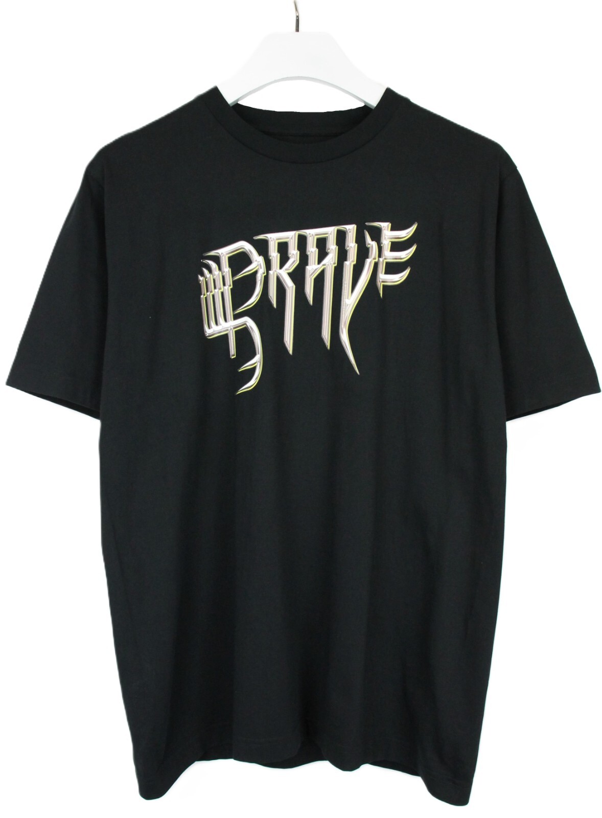 Unbranded T-Shirt Mens Large Short Sleeve Logo Print Black Pullover