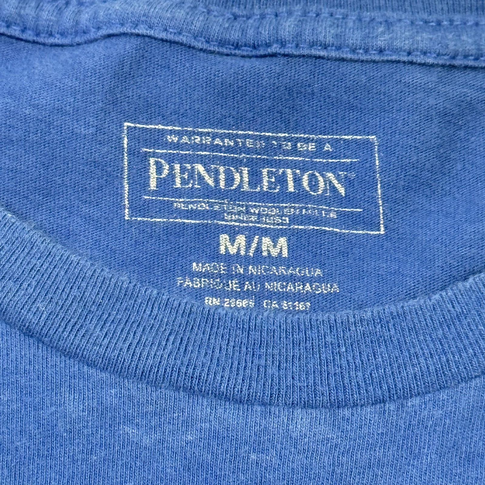 Pendleton Shirt Mens Medium Blue Graphic Tagless Made In Nicaragua Woolen Mills gallery
