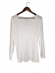 Uniqlo Heattech Long Sleeve Tee in White Size M