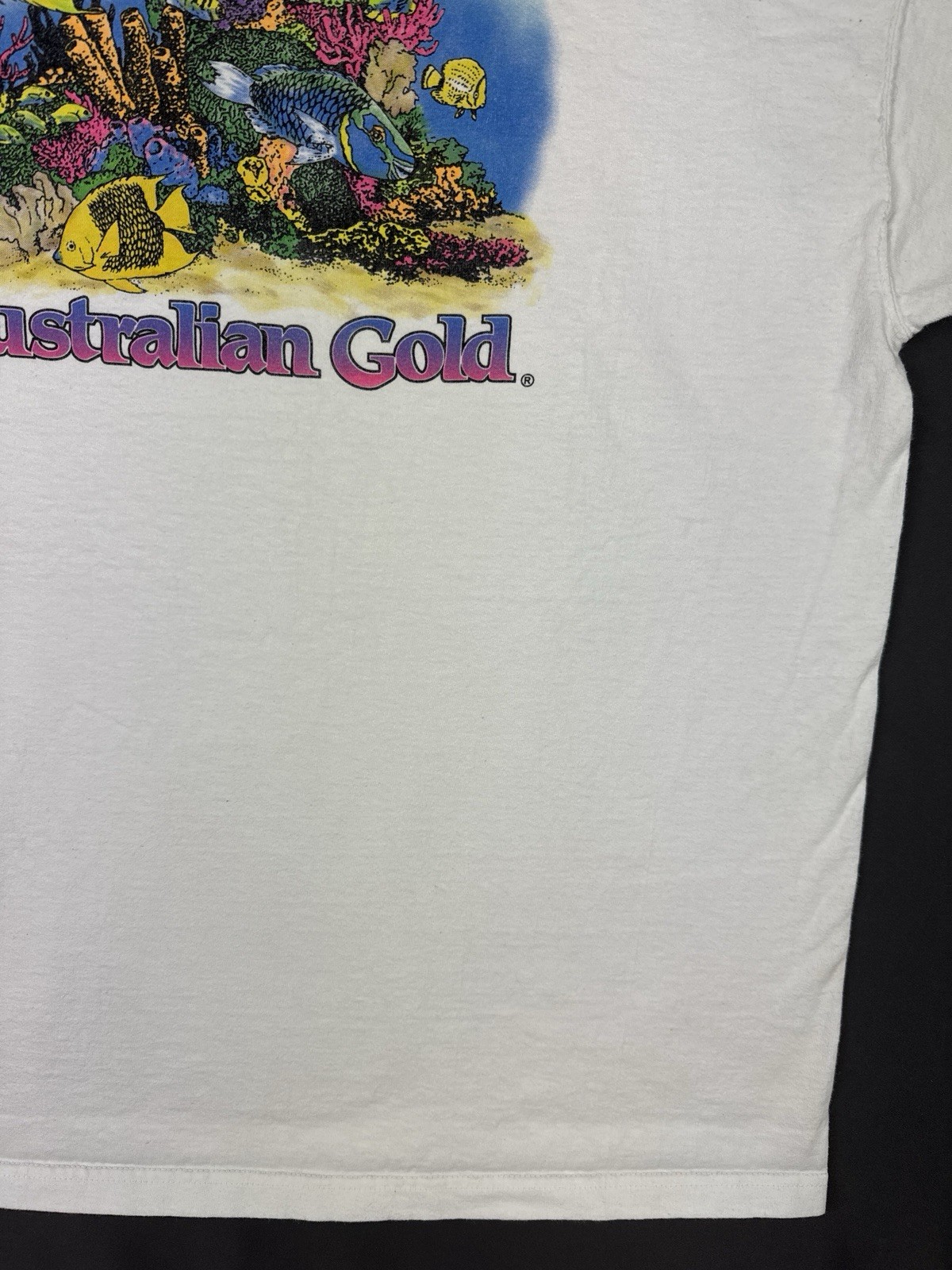 Vintage 90s Australian Gold Crew Promo Shirt Art Rare White XL Tee Nature Beach gallery