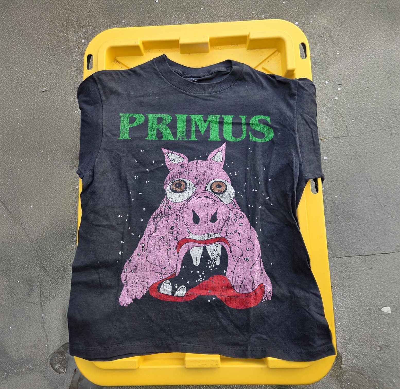 90s Primus Pork Soda – Aged T-Shirt Black L