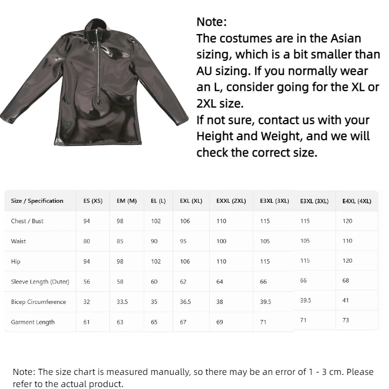 Cloth Latex Clothing Shiny Zip Shirts Top Sexy Cosplay Catsuit Waterproof 0.6MM