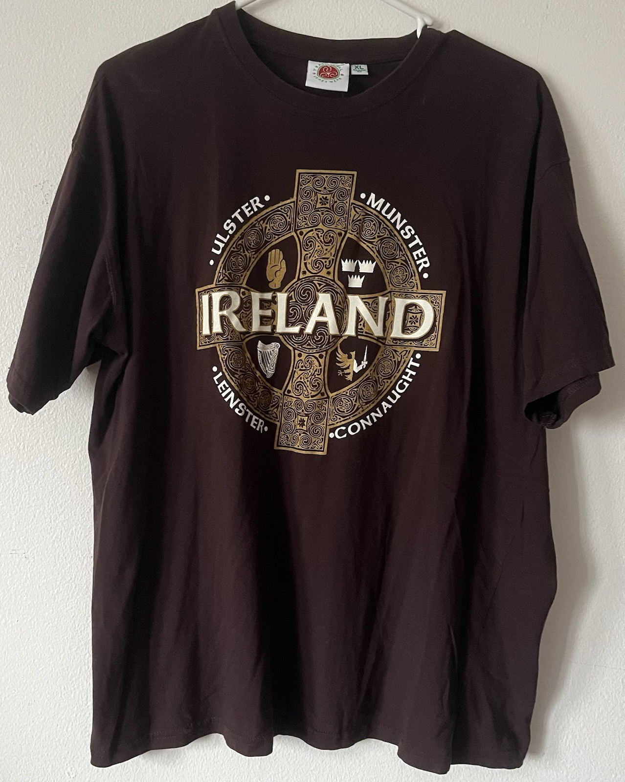 Traditional Craft Wear Men’s Brown Cotton Graphic Short Sleeve T-Shirt