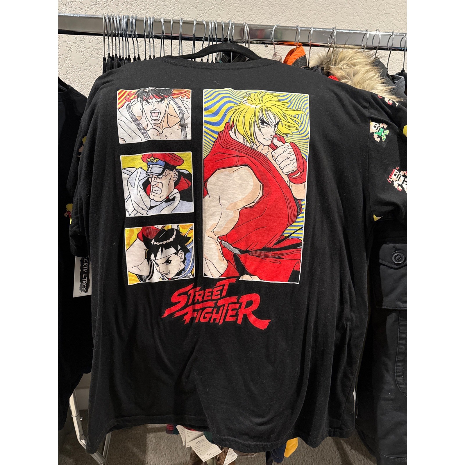 Capcom Street Fighter Mens 3XL Black T-Shirt 8-Bit Pixel Graphic Anime Ken Ryu gallery