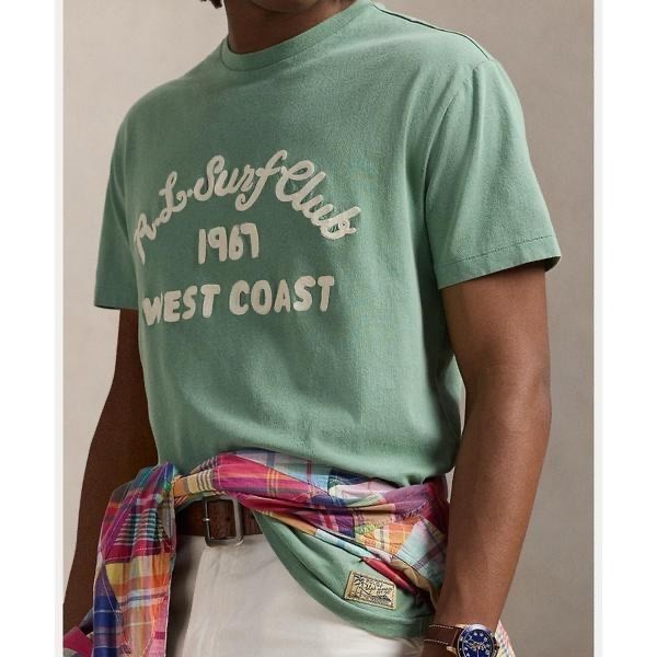 Polo Ralph Lauren Faded Mint R.L. SURF CLUB 1967 WEST COAST Short Sleeve T Shirt gallery