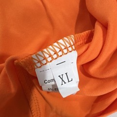 Men’s Orange Polyester Elastane Crew Neck Short Sleeve T-Shirt XL Regular A2