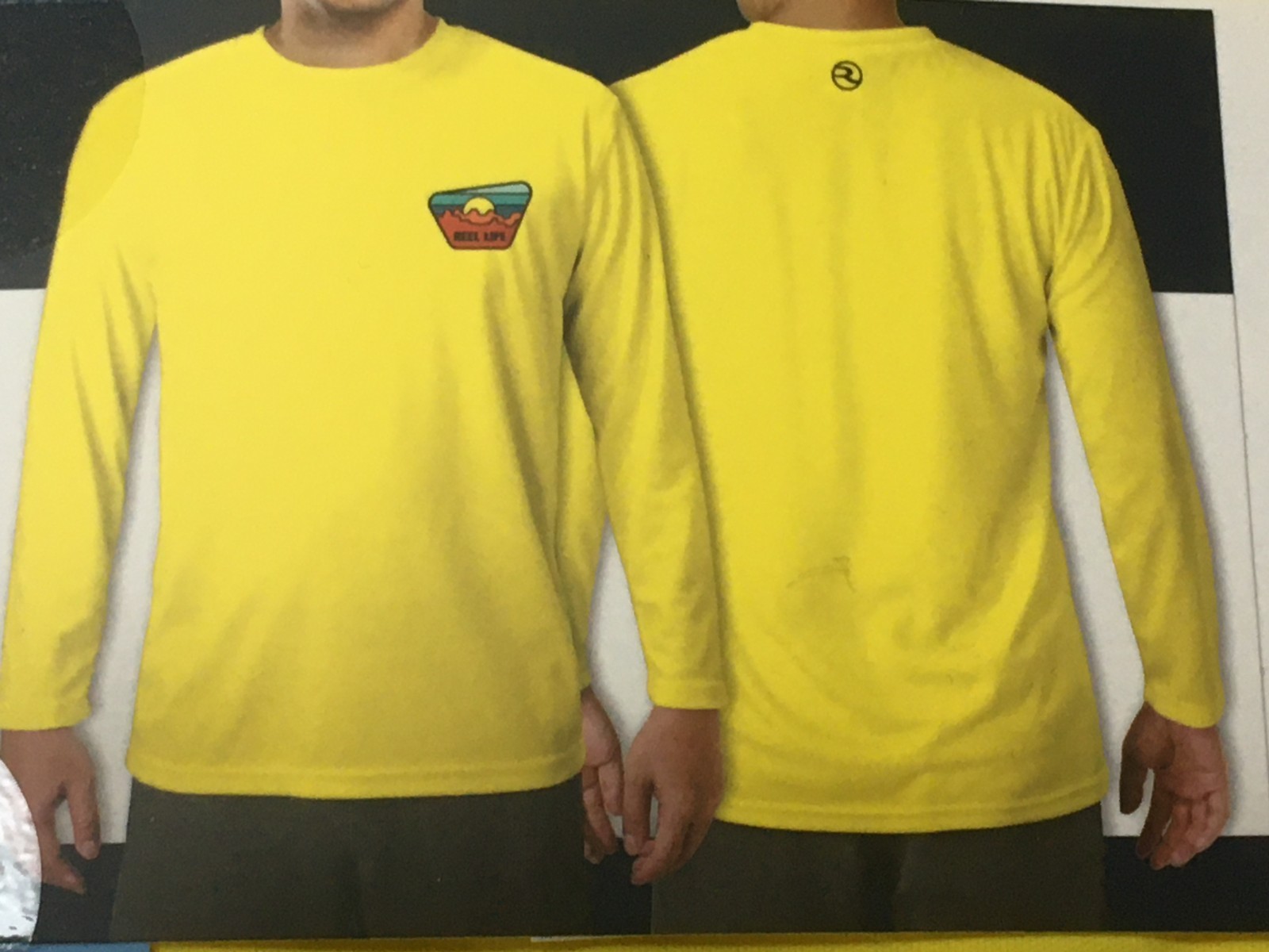 Reel Life Mens Large Jax Beach Long Sleeve UV T-Shirt - Yellow gallery