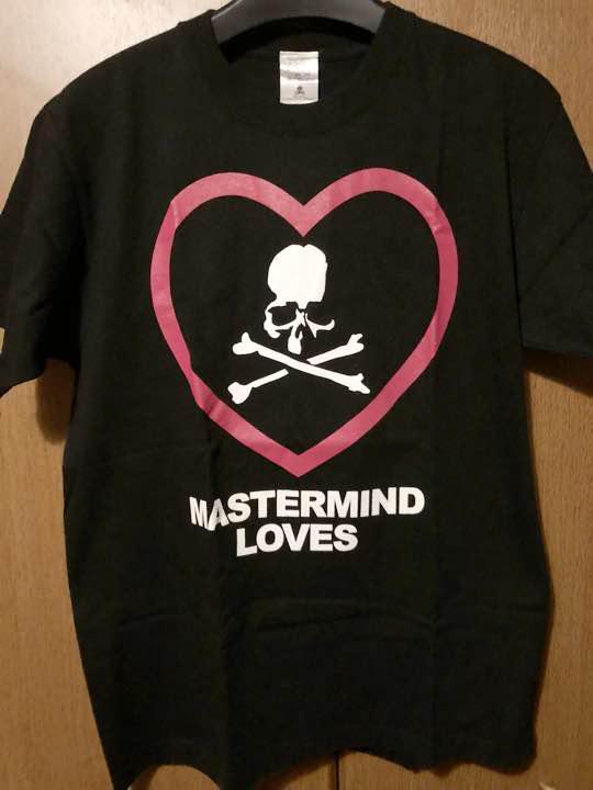 MASTERMIND JAPAN Skull Bone HEART LOVES T-Shirt Tops mens Size M from JP USED