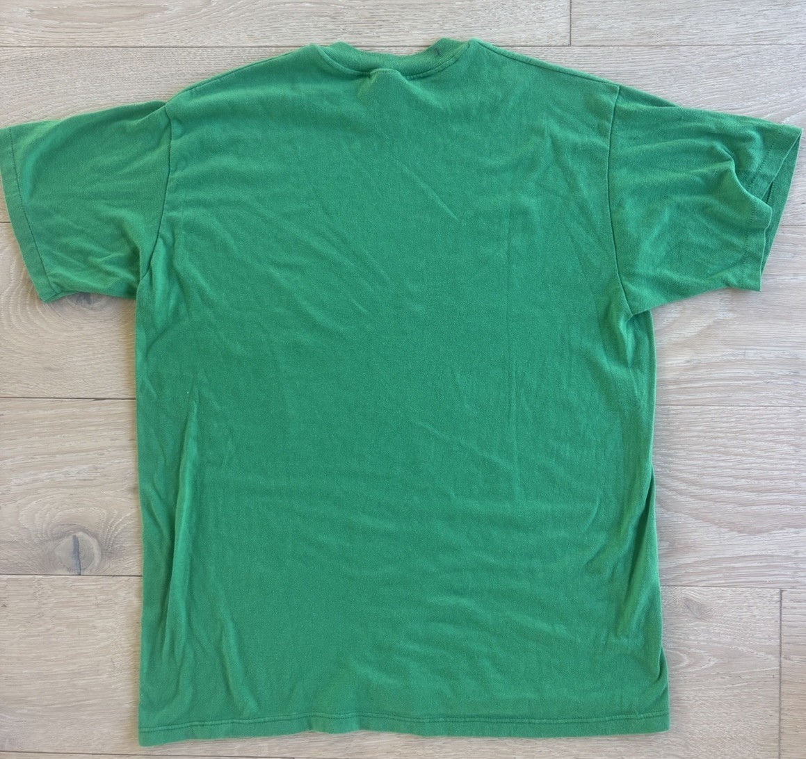 Vintage Stedman Moose Family Graphic T Shirt XL Made USA Single Stitch Green gallery
