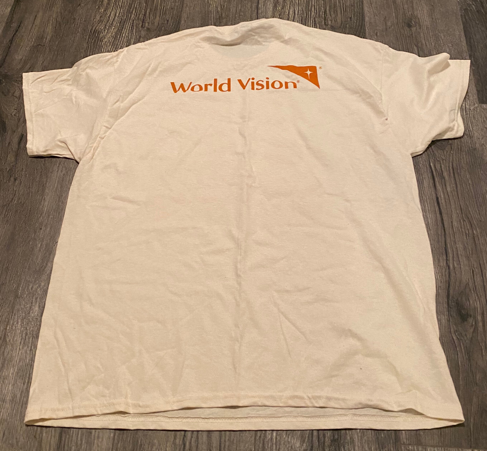 WORLD VISION - MAKE YOUR MOVE Shirt * New * Beige Large Cambodia Ghana Haiti gallery
