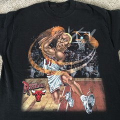 Dennis Rodman vintage pro player Black Men S-234XL T-shirt NG2575