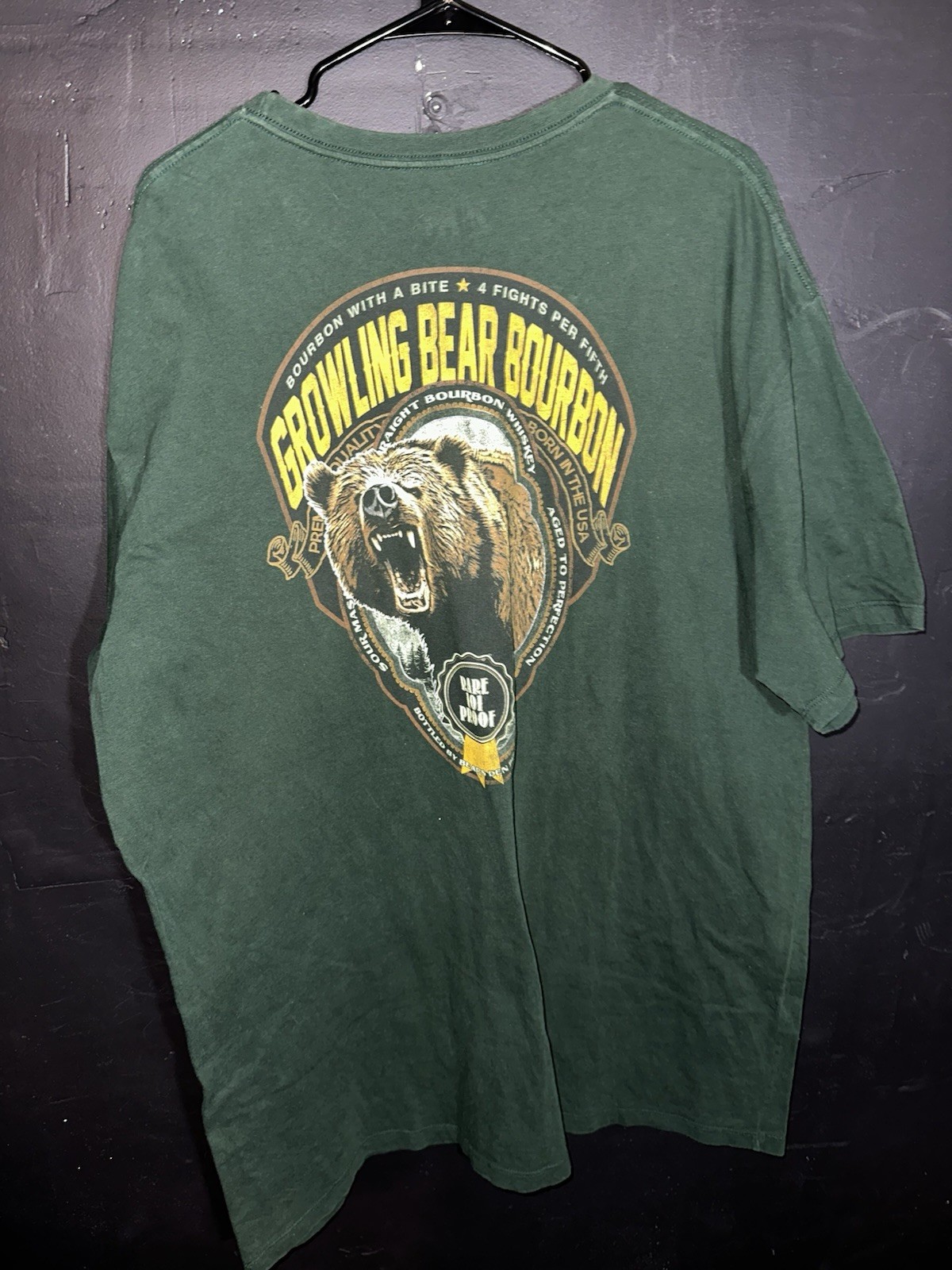 Cabelas Growling Bear Bourbon T Shirt Size 2XL XXL Green Graphic Tee Outdoor gallery