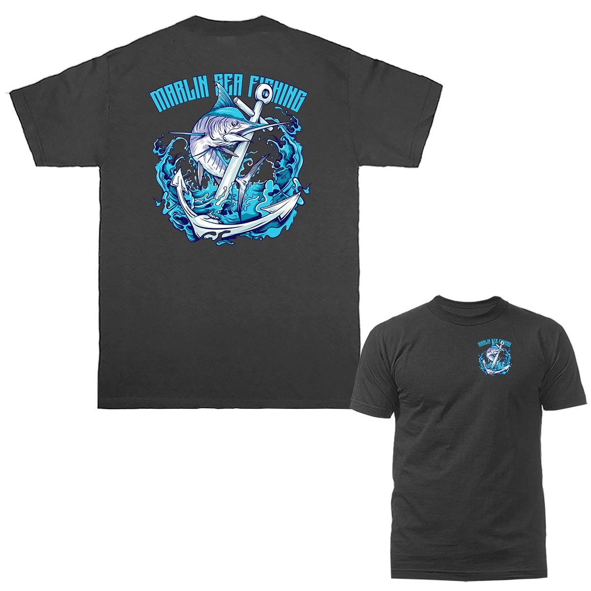 Marlin Sea Fishing – Anchor of the Deep Outdoor Sports T-Shirt