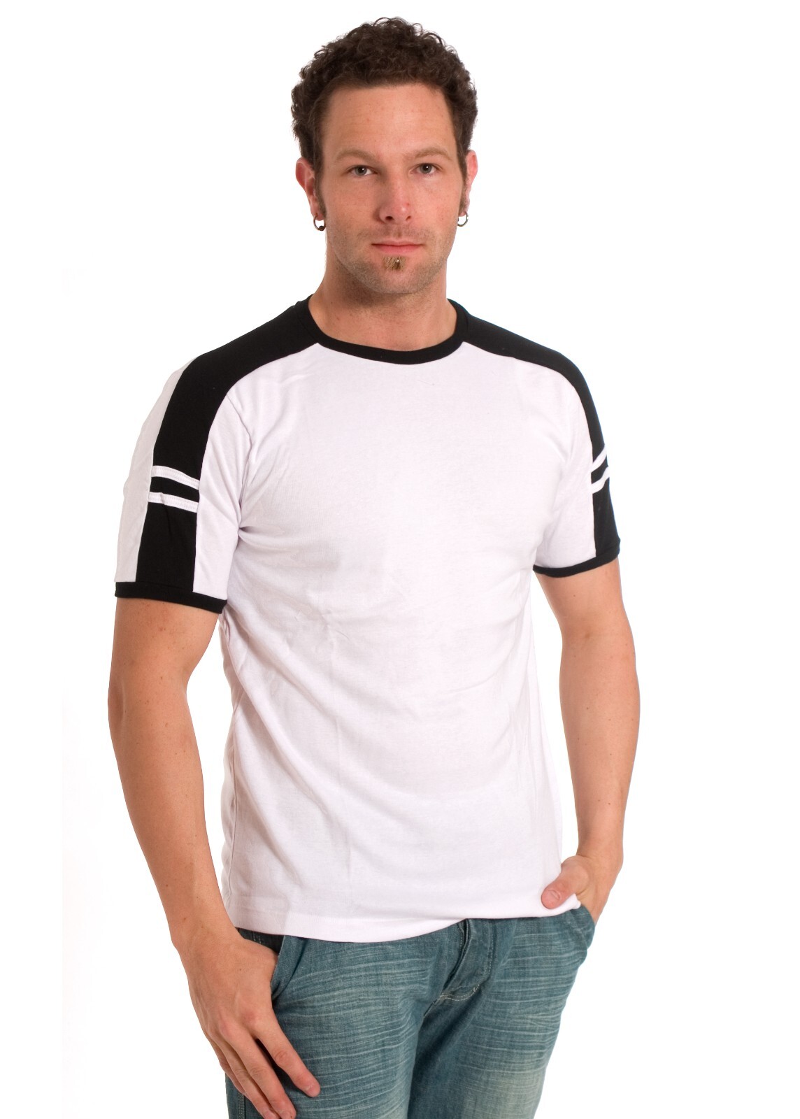 Hering Men’s Dzarm Crew Neck Contrast Cotton T-Shirt 627Q