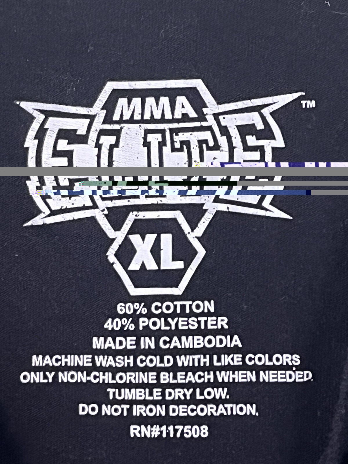 MMA Elite T Shirt Mens XL Black Layered Thermal LS Green Cross With Wings gallery