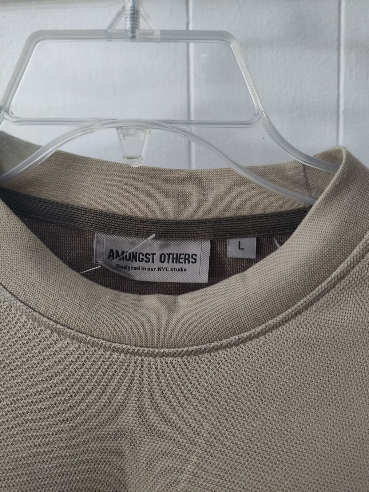 Amongst Others Tan Men's Drop Shoulder Box Fit Large Shirt gallery