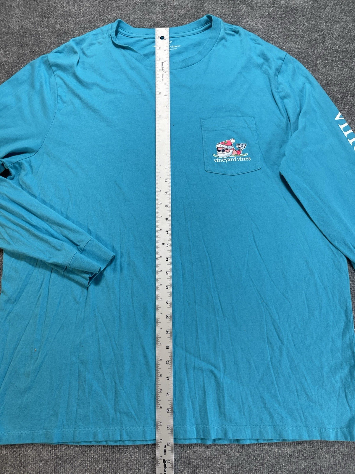 Vineyard Vines Men's T Shirt 2XL Blue Long Sleeves Crew Neck Whale Beach Outdoor gallery