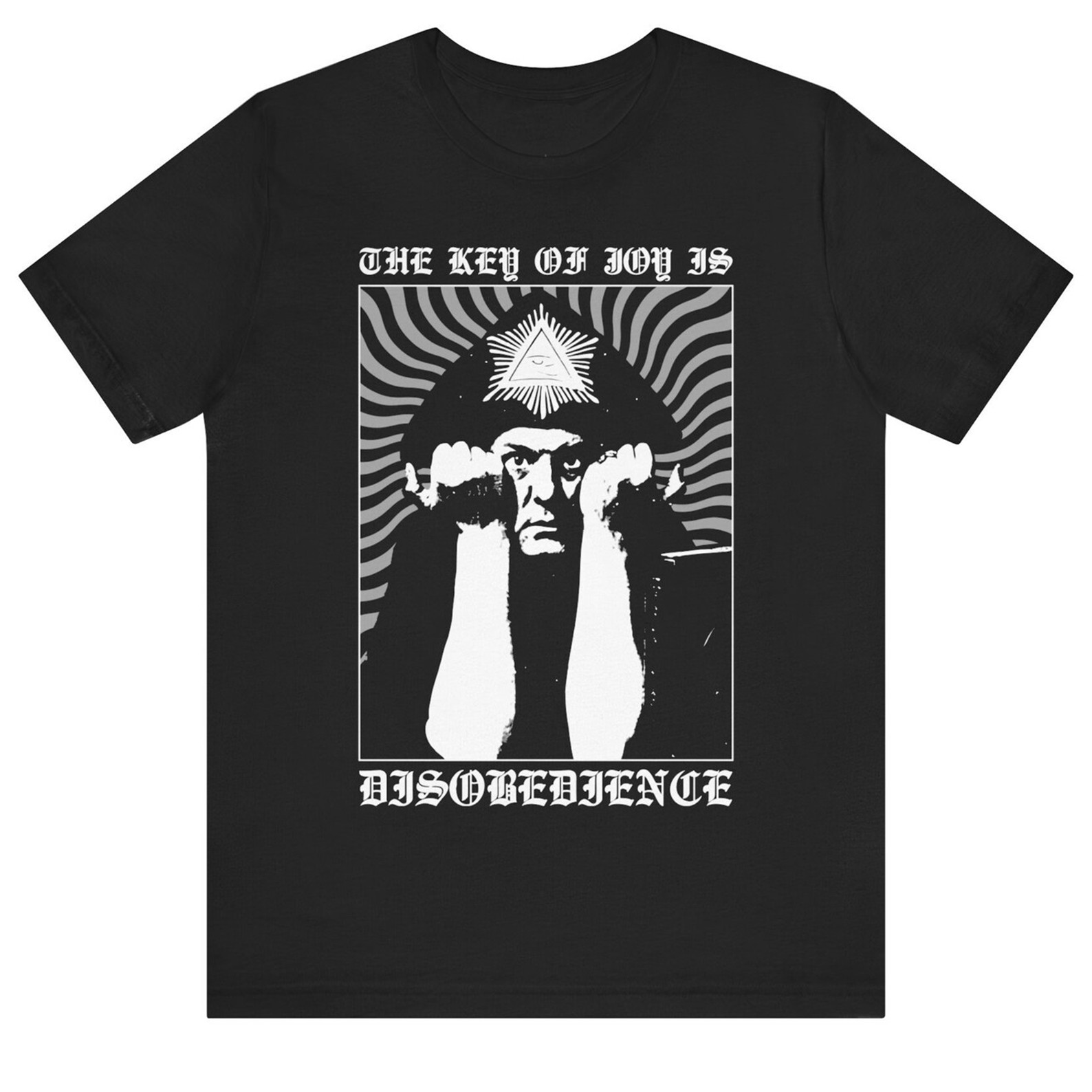 The Key of Joy Aleister Crowley Occult Goth Black Magic Thelema Unisex Tee gallery