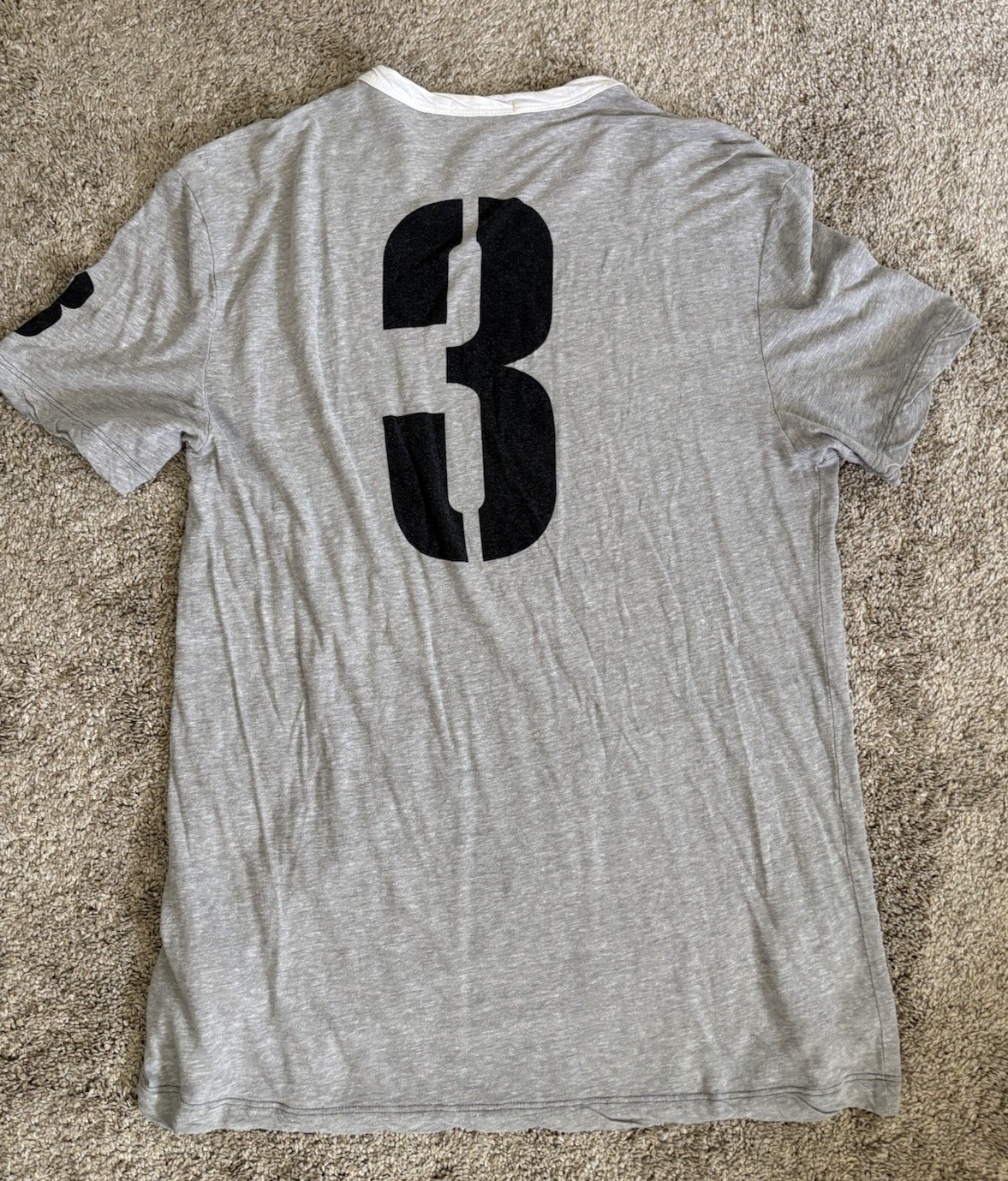 James Perse T Shirt Standard Men's Size 1 USA Made 100% Cotton Gray #3 Print gallery