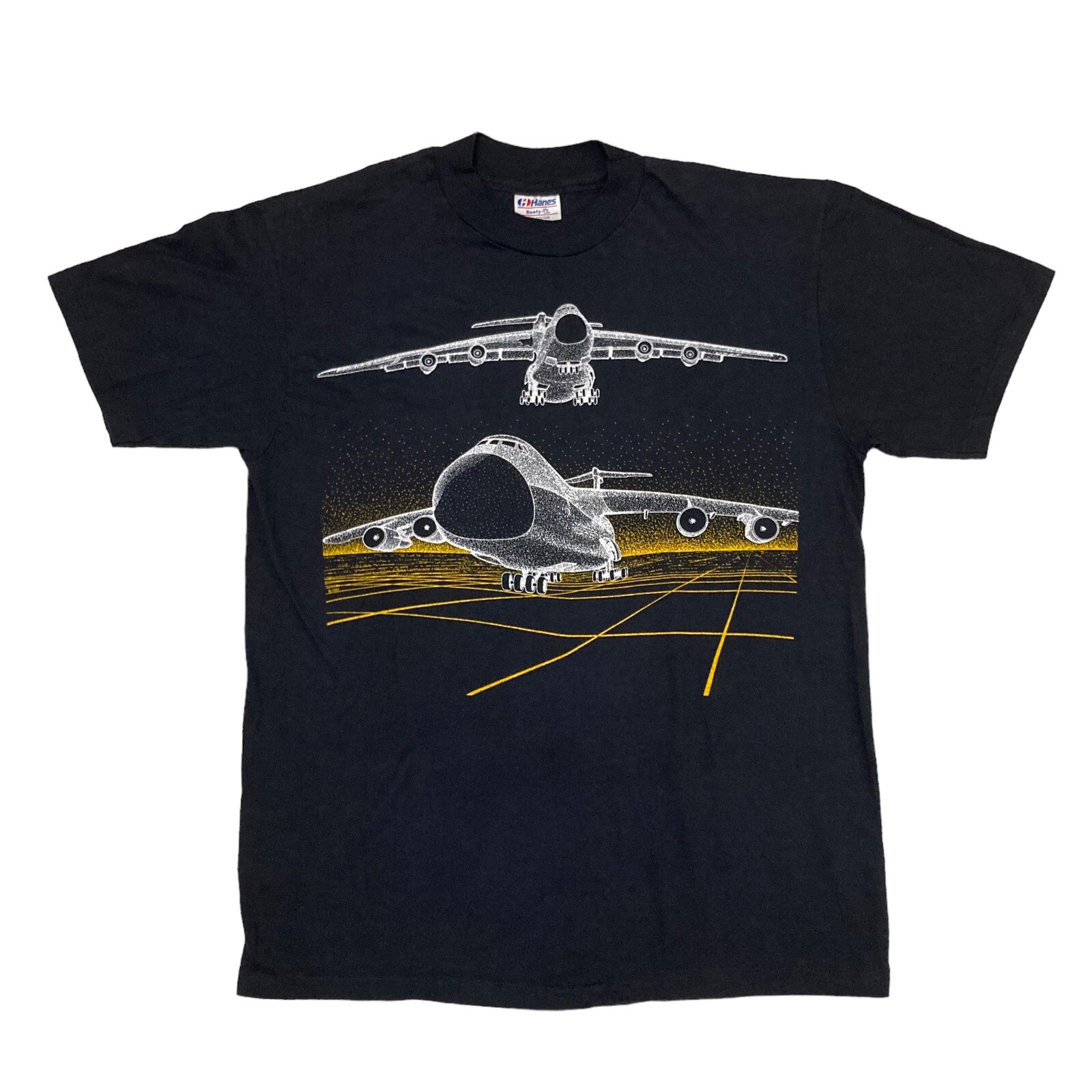Vintage C-5A Galaxy Cargo Plane T-shirt L Single Stitch Hanes Beefy Made in USA gallery