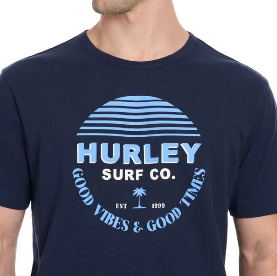 2-Pack HURLEY Men's Classic Graphic Tee T-Shirt DARK BLUE/BLUE Logo Cotton New gallery