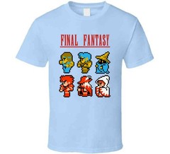 Final Fantasy 8 Bit Characters Retro Video Game T Shirt