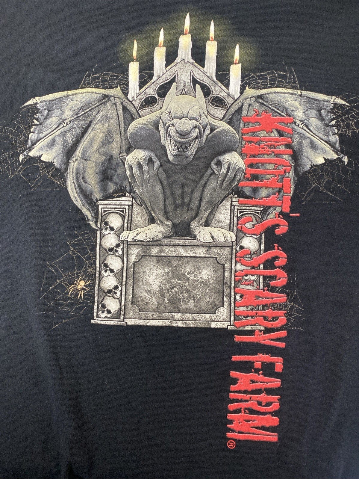 Knotts Scary Farm Oiginal Gargoyle Black T Shirt Men’s Size 2XL gallery