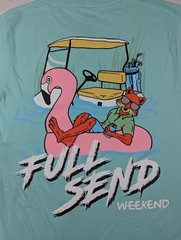 Party Pants – Full Send Double Sided Fix Flamingo Graphic Tee – Size S