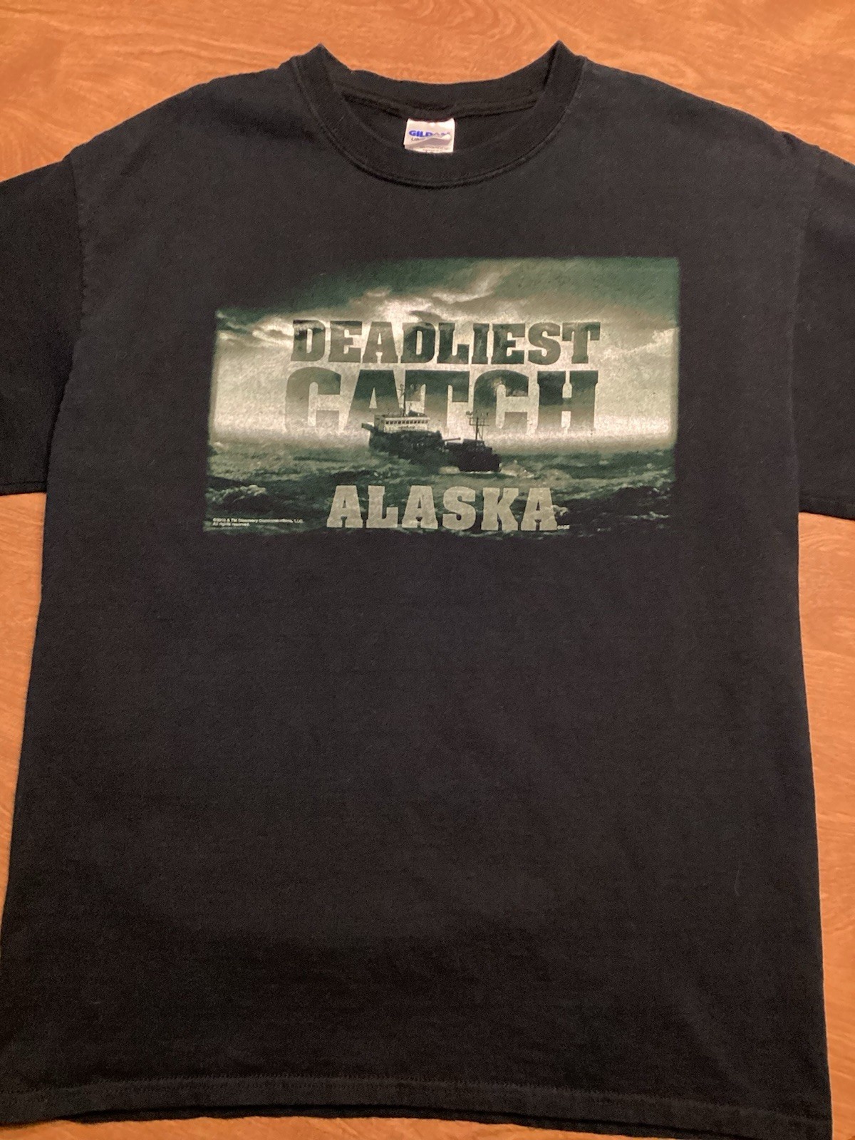Vintage Y2K Deadliest Catch Alaska Shirt Size L Black Discovery Channel gallery