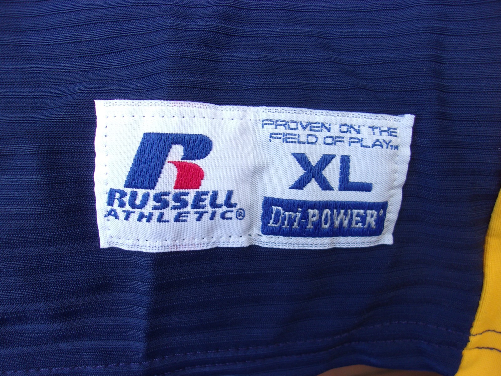 NWOT Russell game cut football jersey, nylon blend, mens XL, teams, colors, long gallery