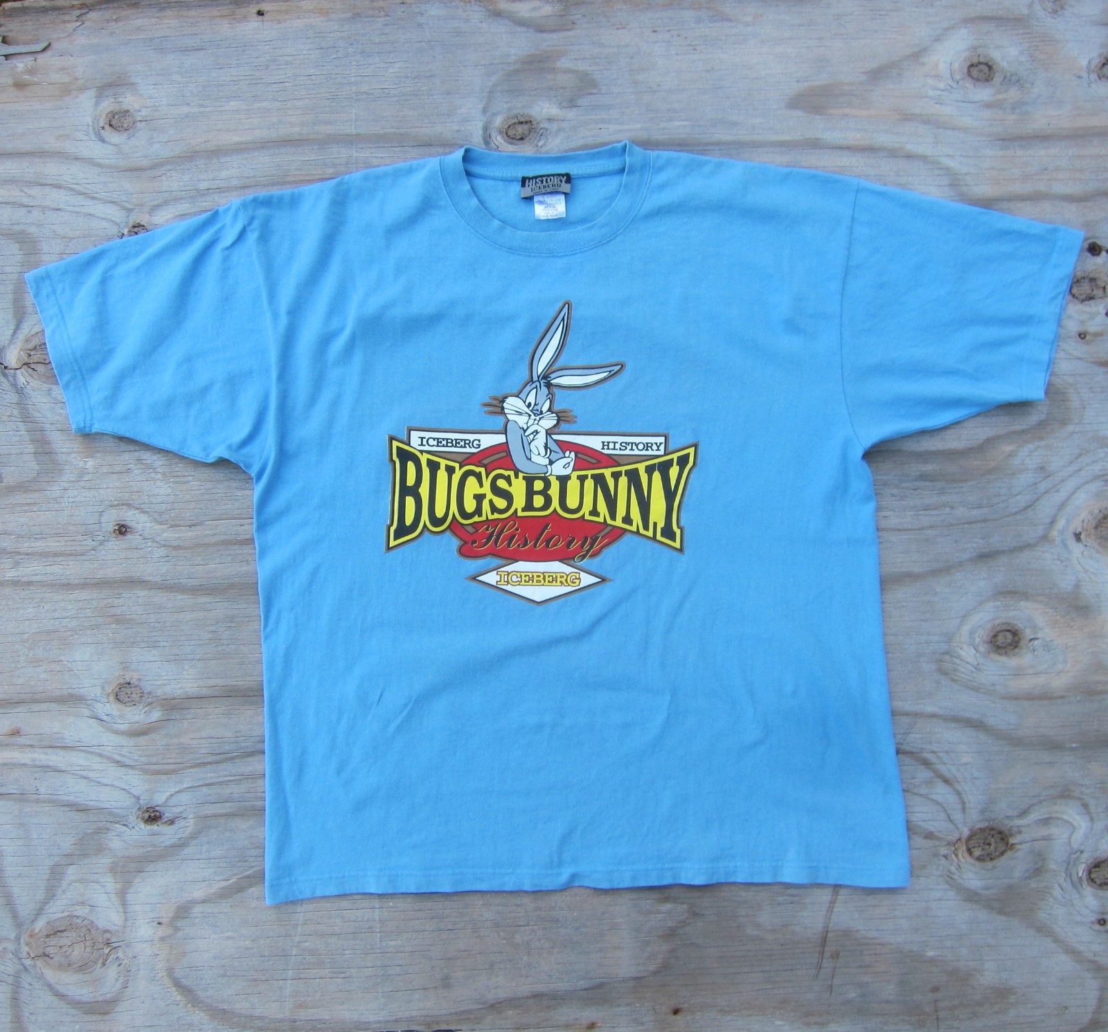 Iceberg Bugs Bunny Graphic T-Shirt XL Blue Vintage Cartoon Tee Italy History gallery