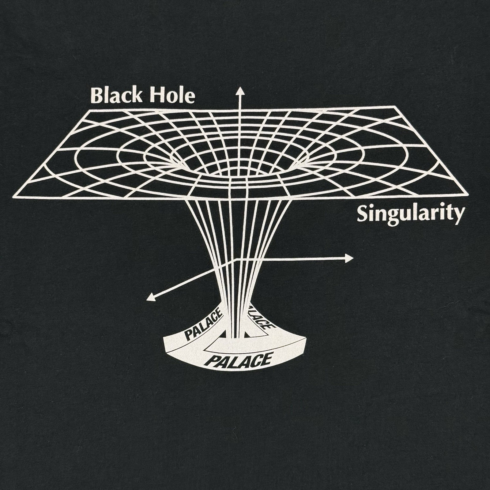 New Palace Skateboards Black Hole T-Shirt Black Men’s Medium In Bag Singularity gallery