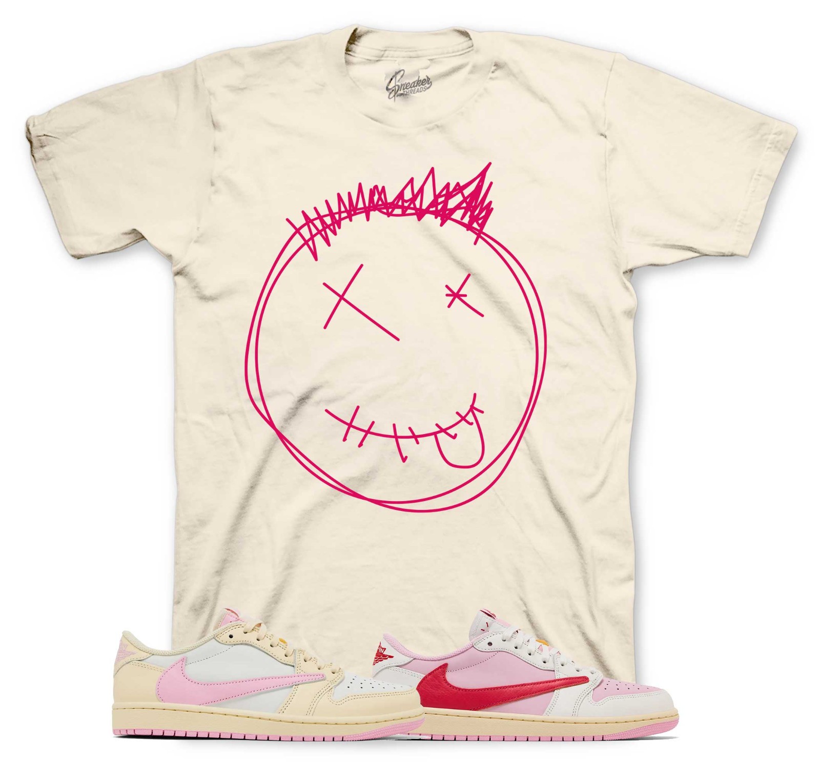 Shirt To Match Jordan 1 Travis Tropical Pink AJ1 Sneakers - Smiley Tees gallery