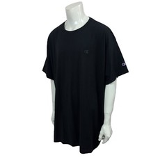 Champion Big & Tall Classic Tee Black 100% Cotton Logo Men’s 4XB New