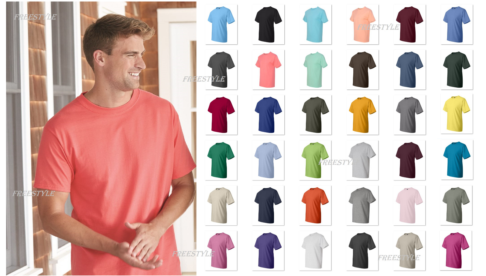 Brand New Hanes 5180 Men's Beefy-T® Short Sleeve T-Shirt On Sale! gallery