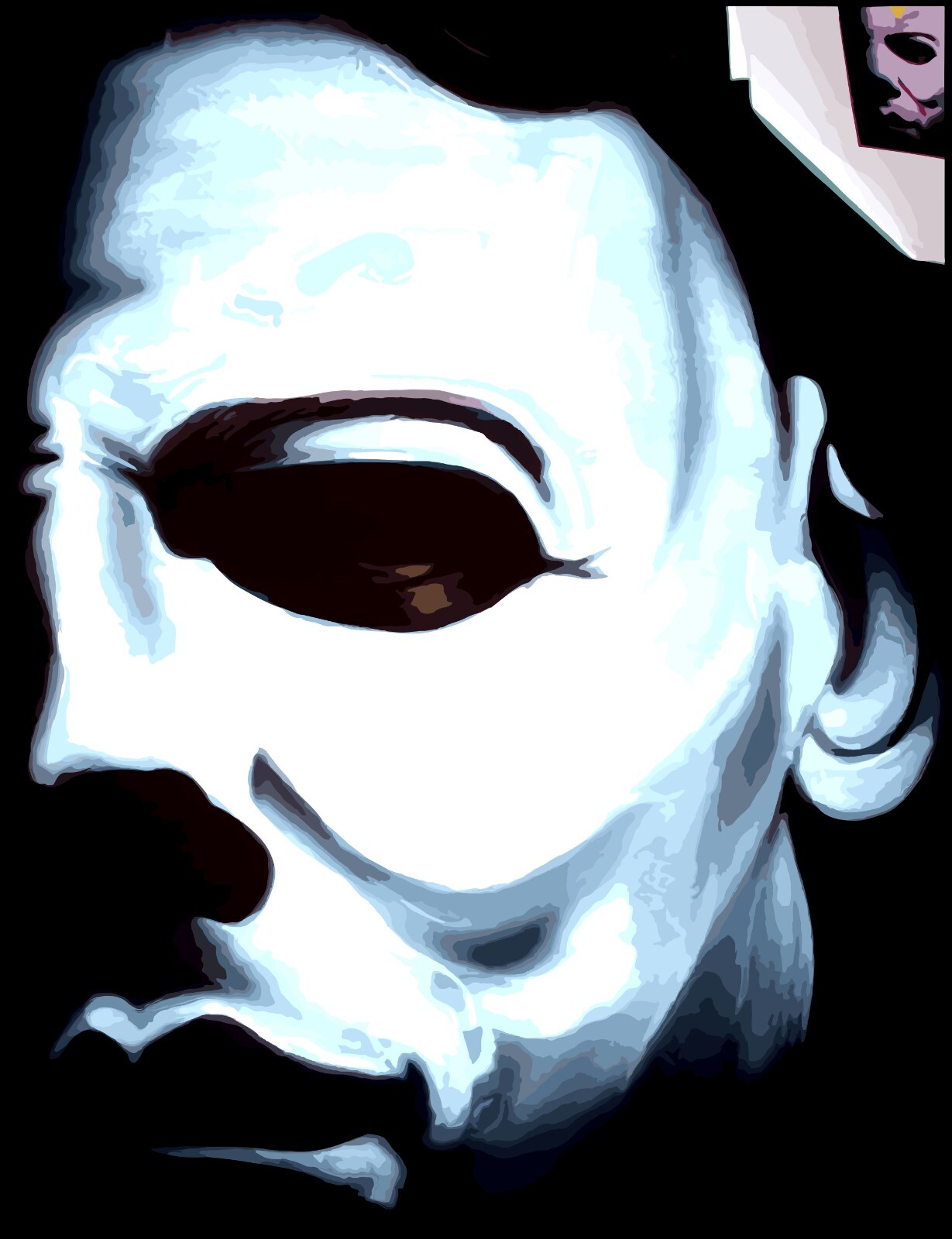 Halloween Pro Club Shaka Graphic Michael Myers Portrait Tee Shirt Big Tall Small gallery