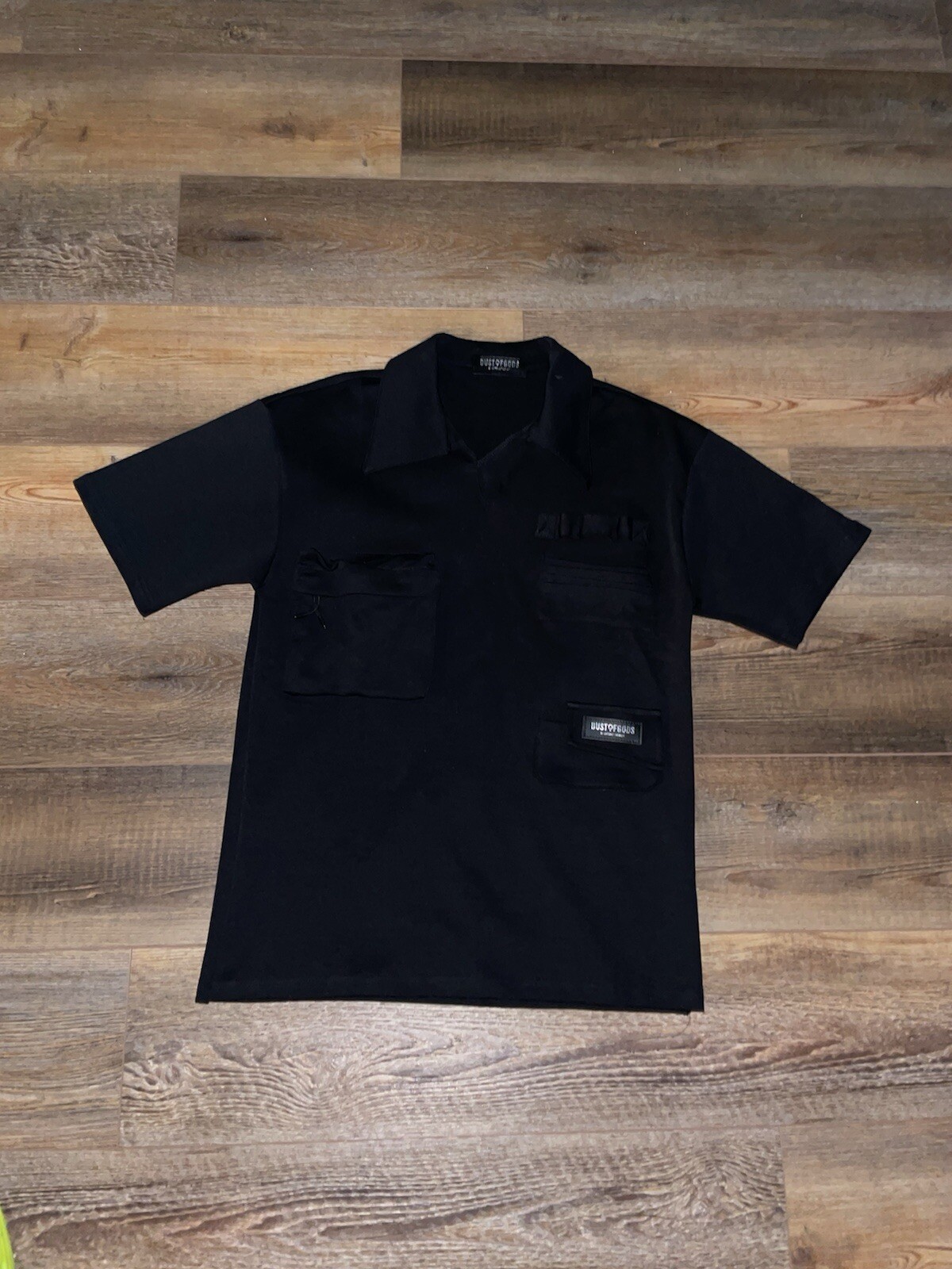Dust Of Gods Designer Tee Cargo Pocket Collared Mens Medium Shirt