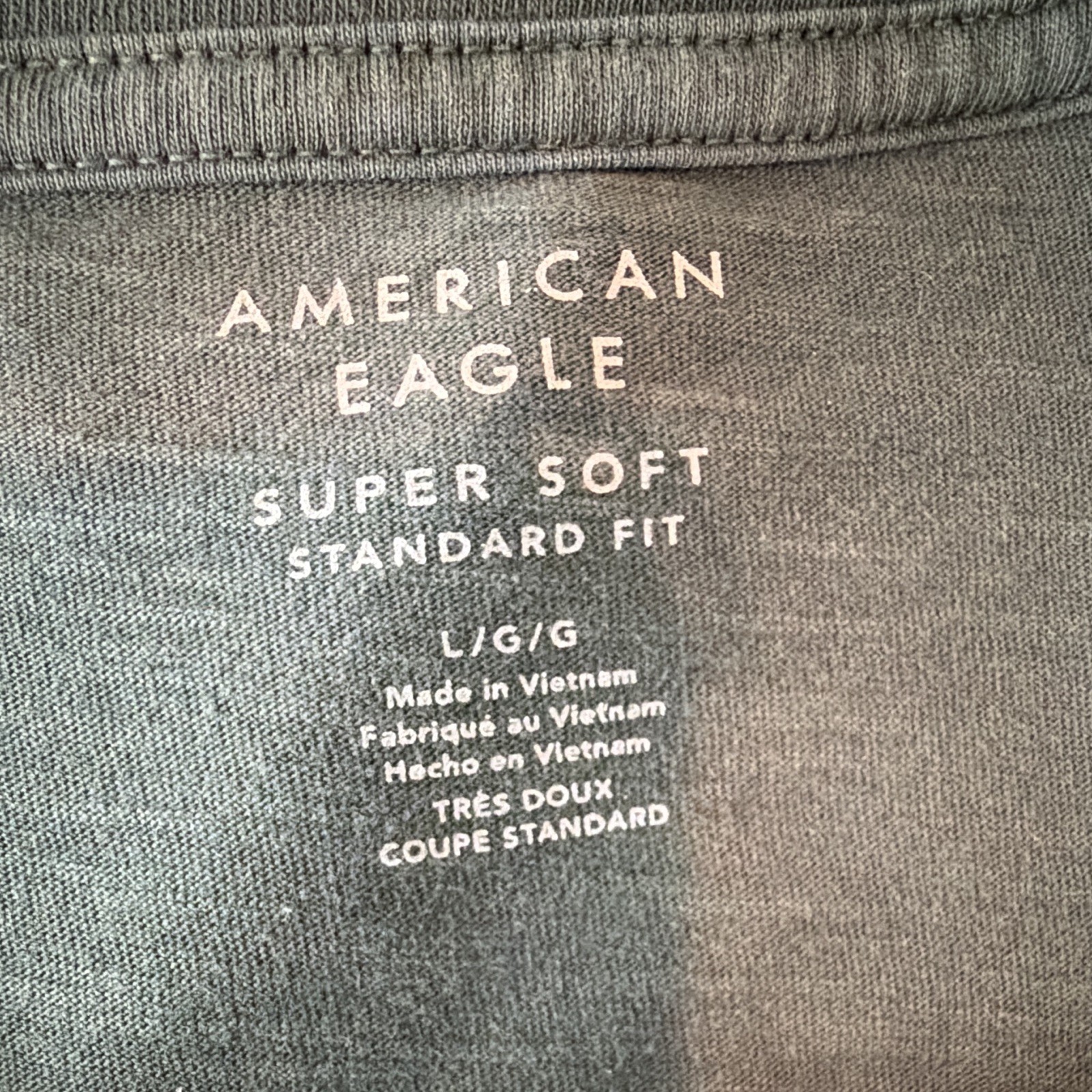 American Eagle Super Soft Men's Standard Fit Logo Crew Neck Tee Lot 2 Size L gallery