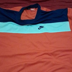 Nike Men’s 3XL Orange/Blue/Light Blue Crew Neck Short Sleeve Logo Tee