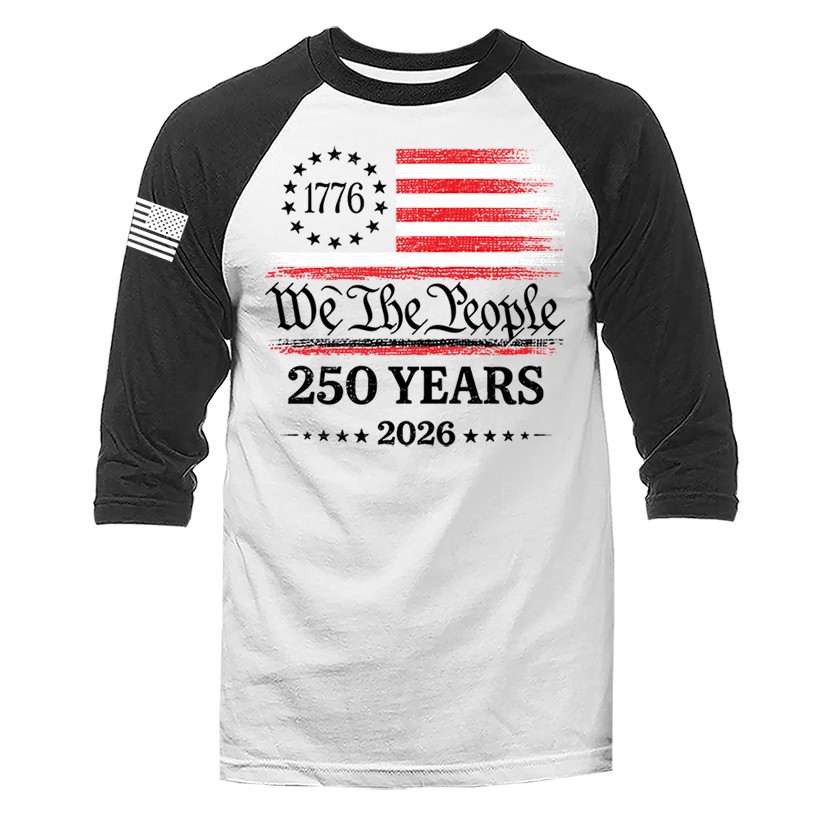250 Years of American Independence Day US Flag 4th of July 3/4 Sleeve Raglan gallery