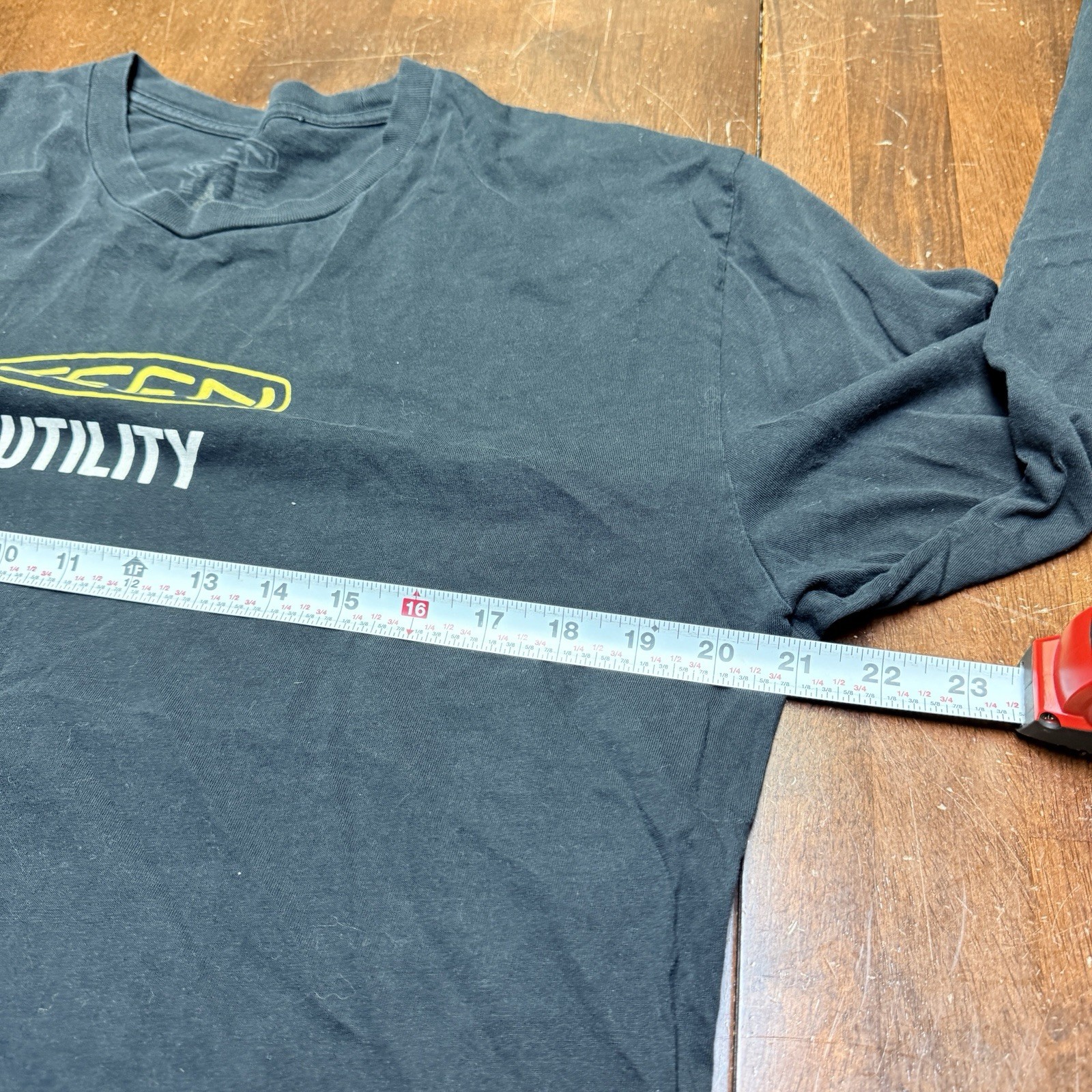 Keen Utility Large Logo T-Shirt Black Organic Cotton Made in USA Long Sleeves gallery