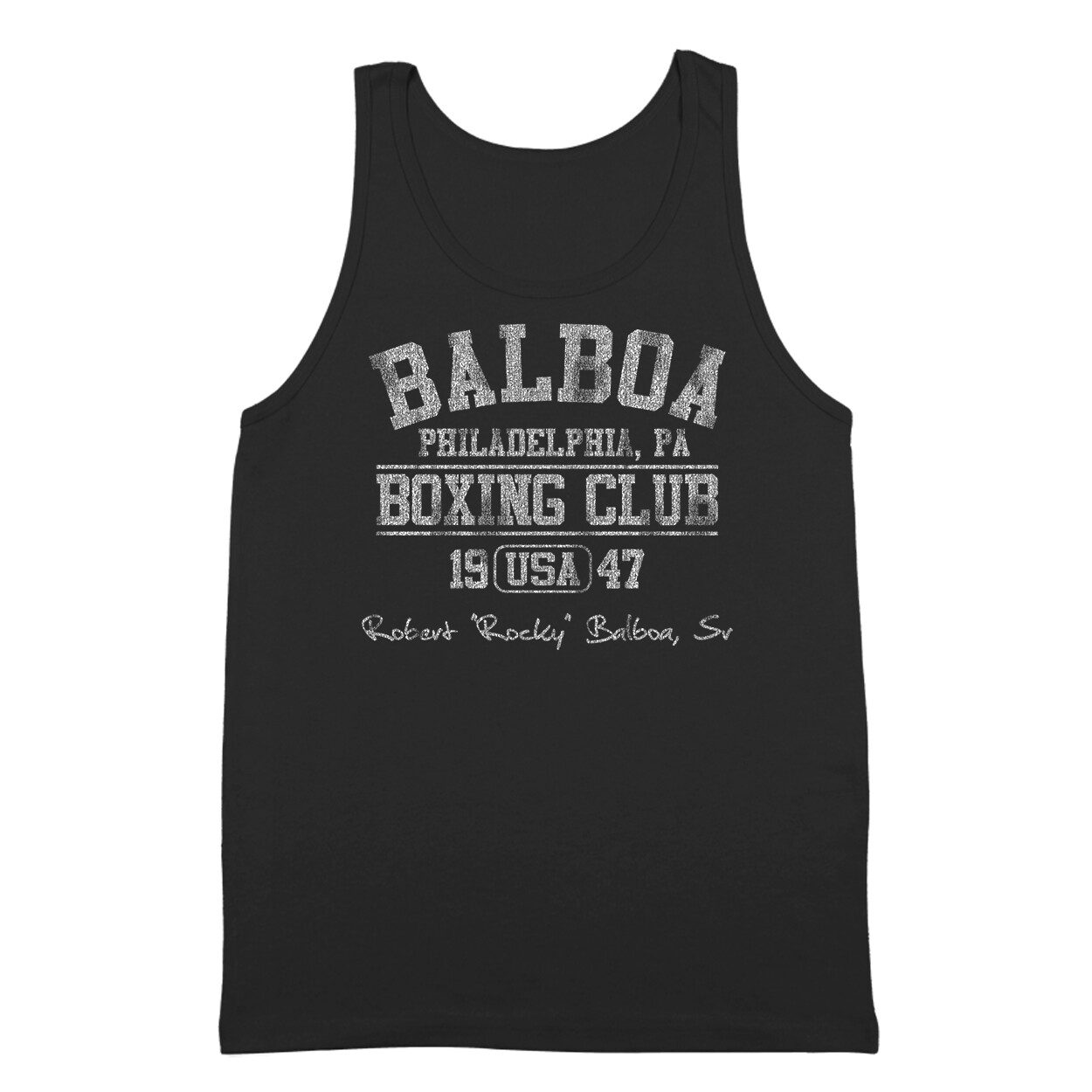 Balboa Rocky Club Retro 80S Movie Black Tank Top gallery