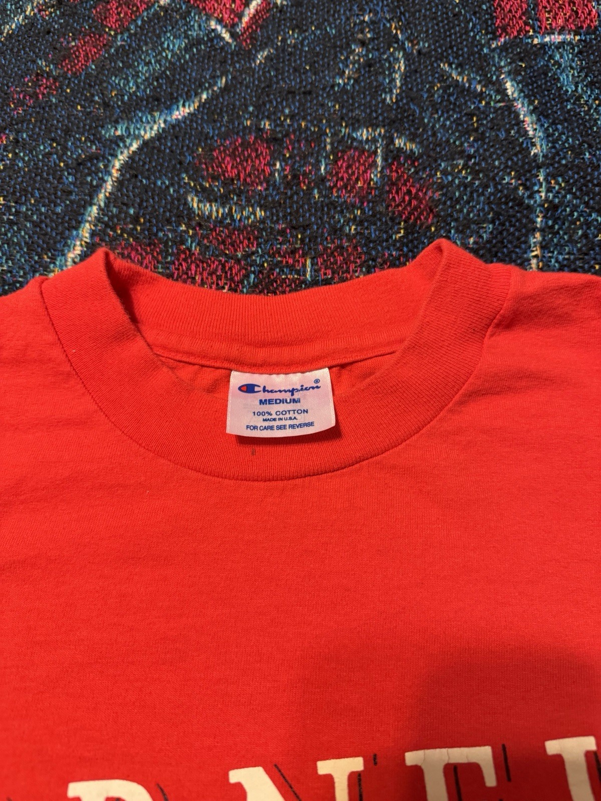 Vintage 90s Cornell University College School Shirt Men's M Champion Preppy Red gallery