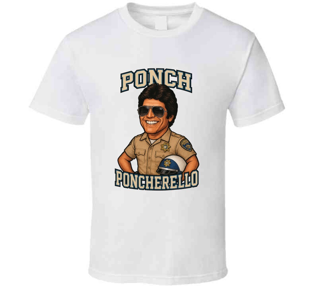 Chips Retro Police Tv Show Frank Ponch Poncherello Caricature T Shirt gallery
