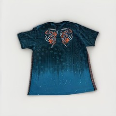 Affliction Black Label Poison Revenge Tee Shirt Size 3XL Corsair Blue Reactive