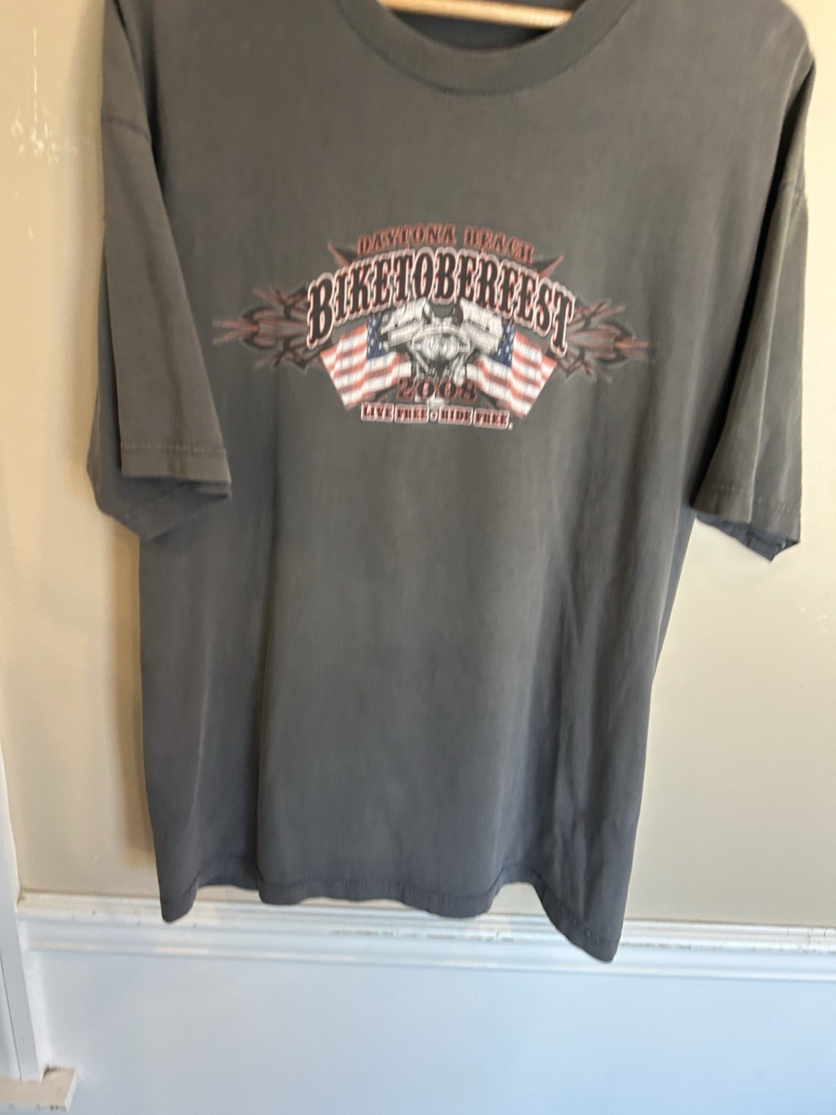 Biketoberfest Mens Motorcycle Graphic Tee Grey XXL Clothing gallery